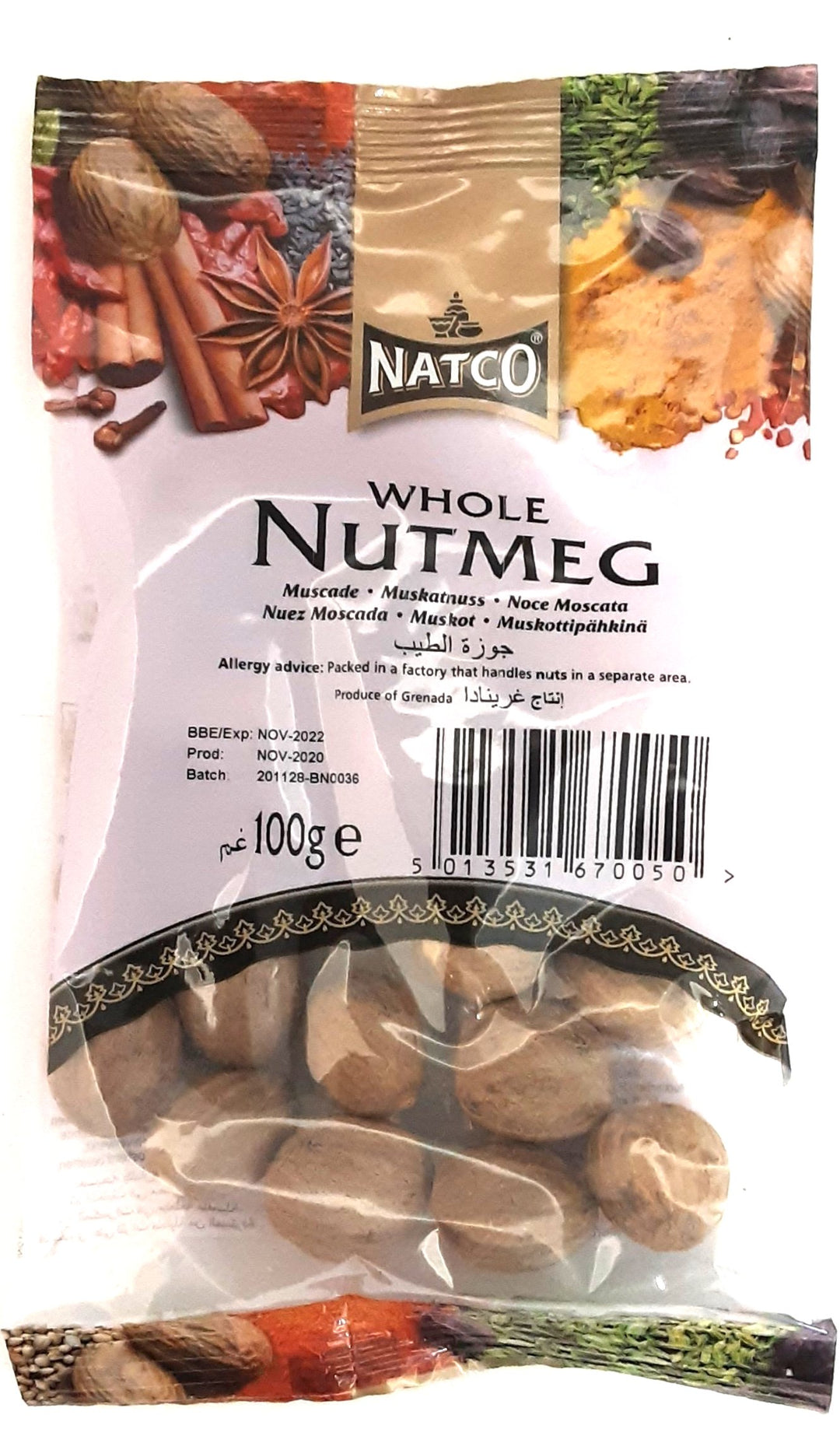 Natco Whole Nutmeg 100g