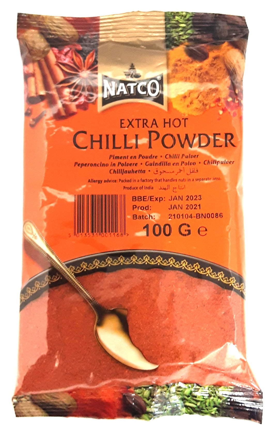 Natco Chilli Extra Hot Powder 100g