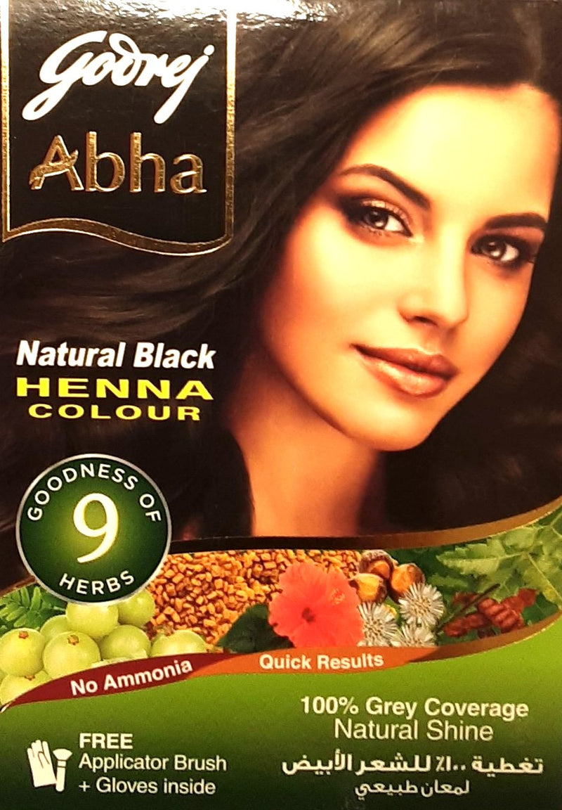 Godrej Natural Black Heena Hair Colour 10g x 6 Sachets