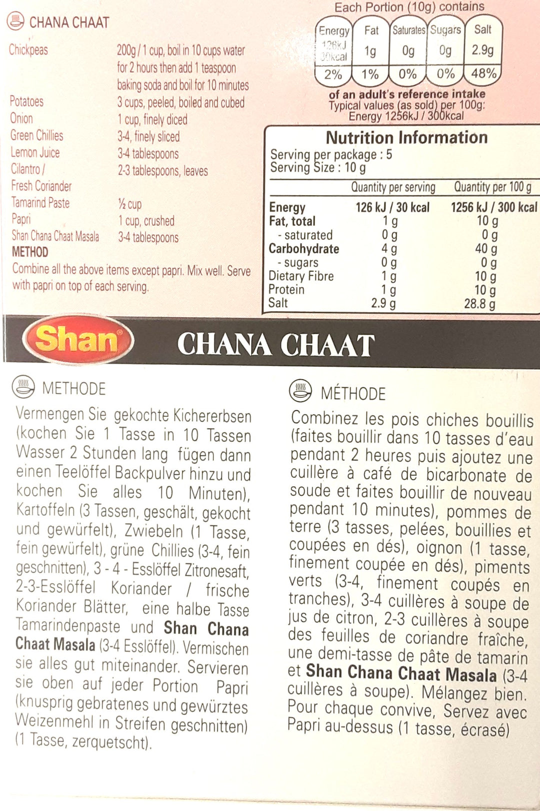 Shan Masala Chana Chaat 50g Mix & Match Any 2 For £2.50