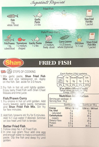 Shan Masala Fried Fish 70g Mix & Match Any 2 For £2