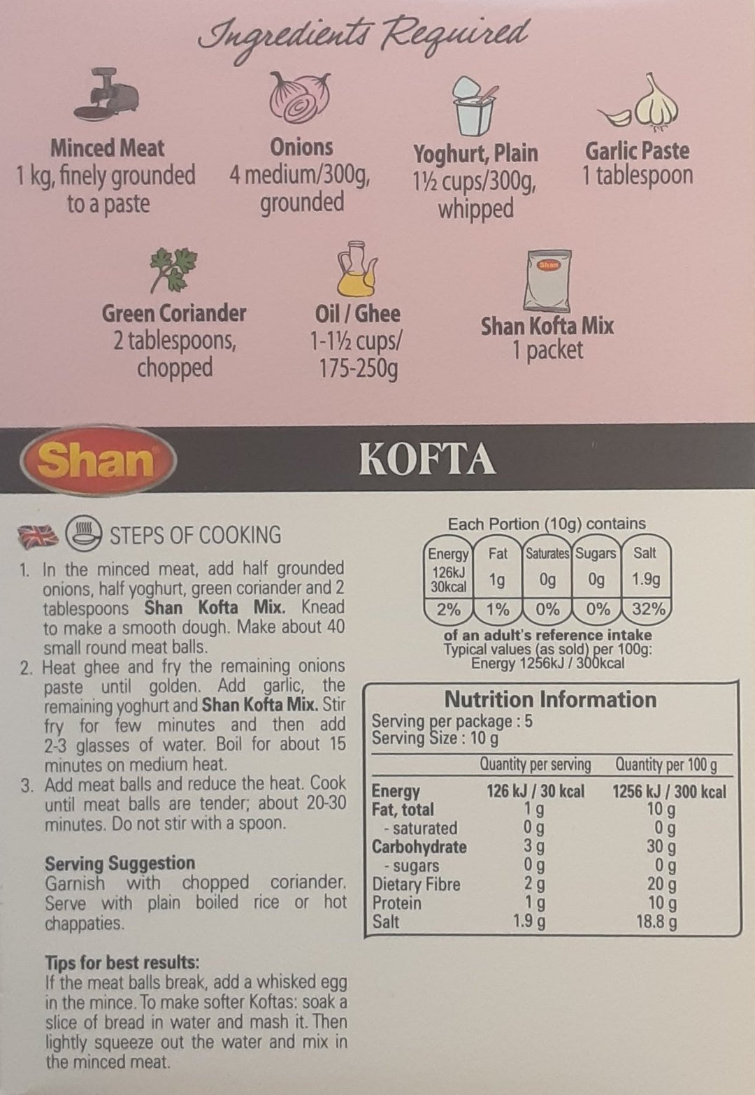 Shan Masala Kofta 50g Mix & Match Any 2 For £2.50