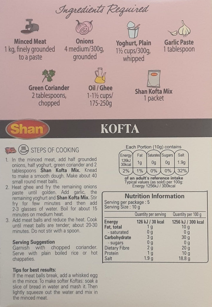 Shan Masala Kofta 50g Mix & Match Any 2 For £2.50