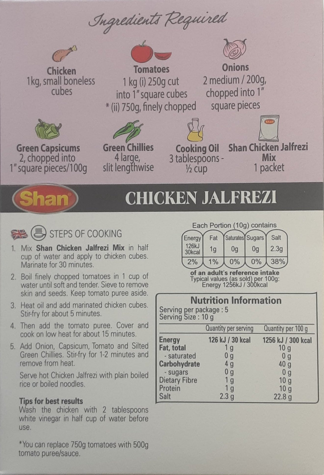 Shan Masala Chicken Jalfrezi 50g Mix & Match Any 2 For £2.50