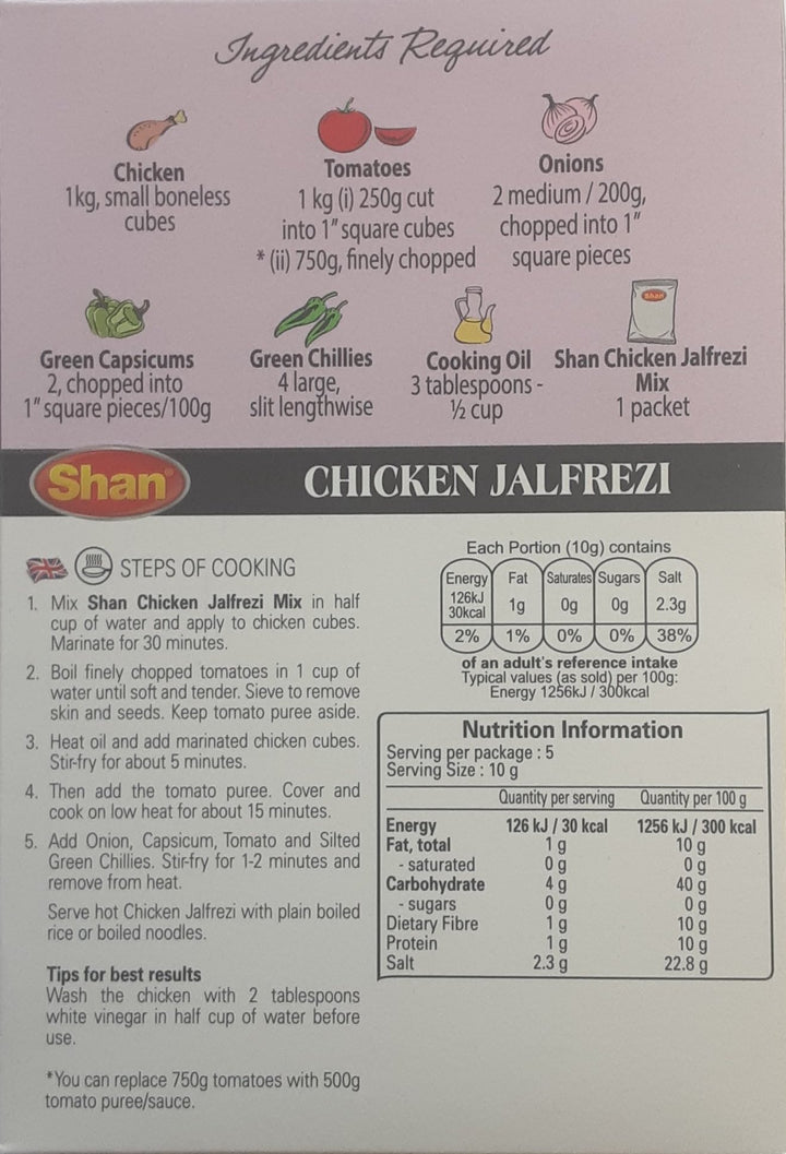 Shan Masala Chicken Jalfrezi 50g Mix & Match Any 2 For £2.50