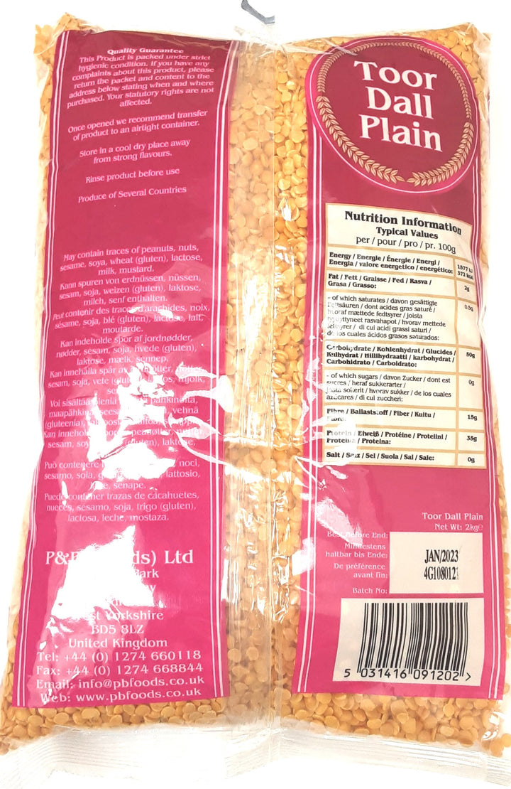 Heera Toor Dal Plain 2kg