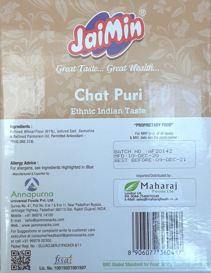 Jaimin Puri Chat 200g BBE 13/JUN/2025
