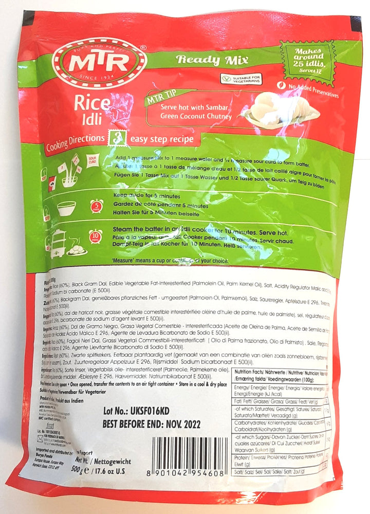 MTR Rice Idli Mix 500g