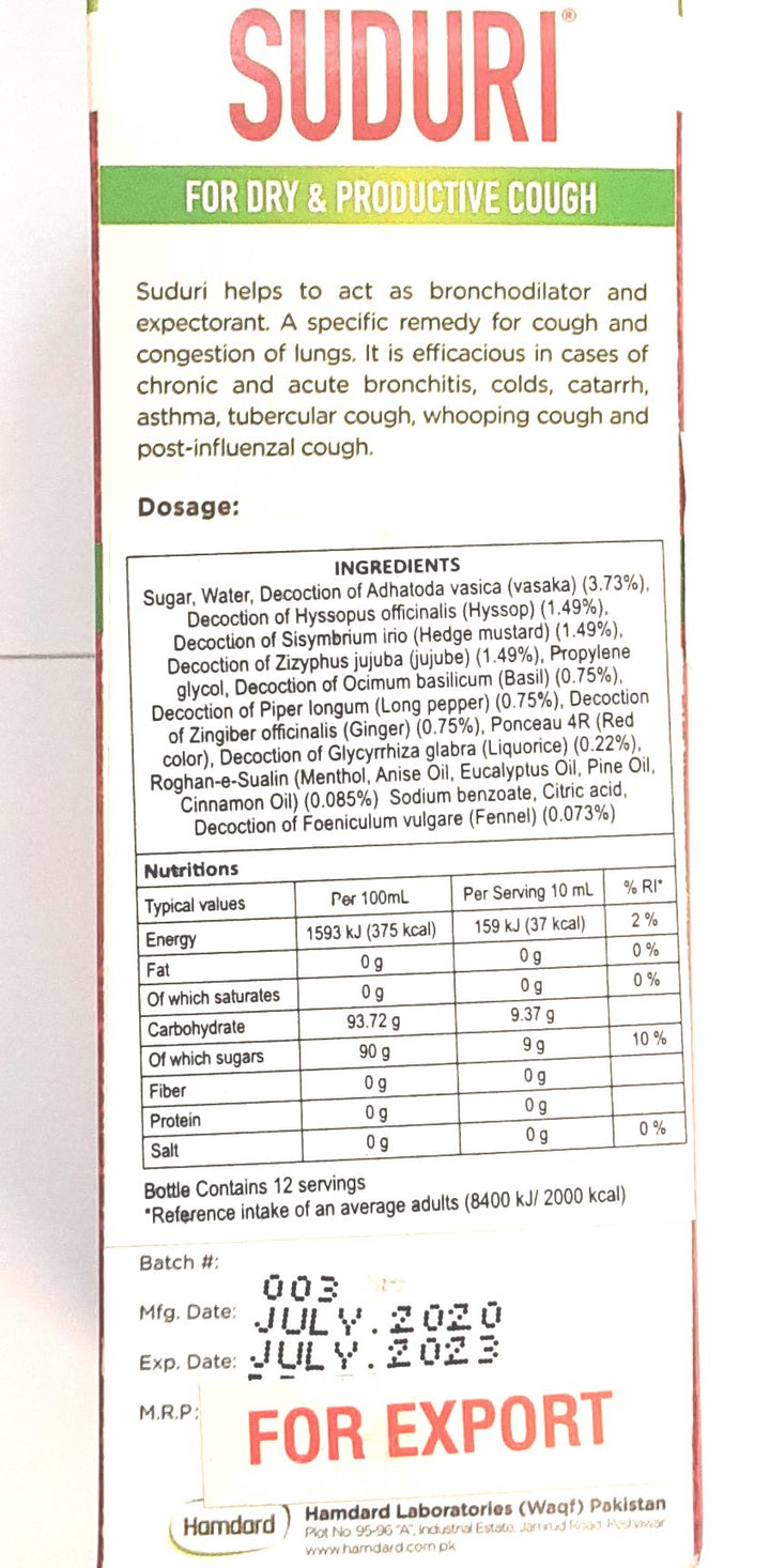 Hamdard Suduri 120ml