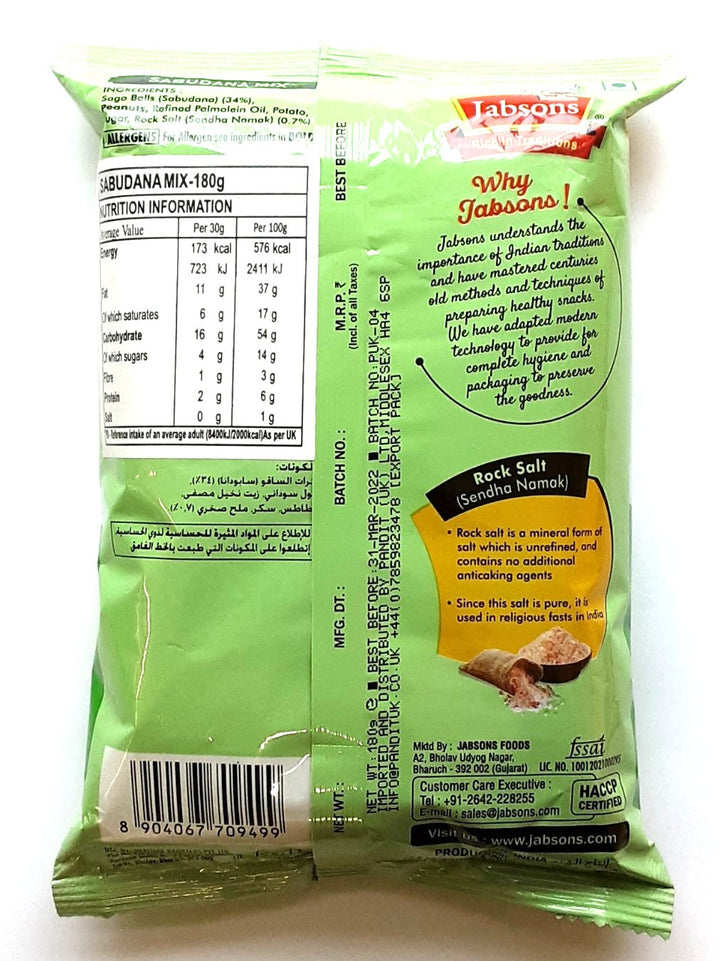 Jabsons Sabudana Mix 180g - ExoticEstore
