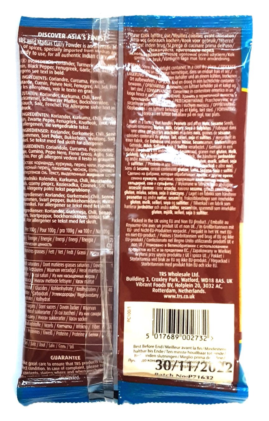 TRS Madras Curry Powder Mild 100g