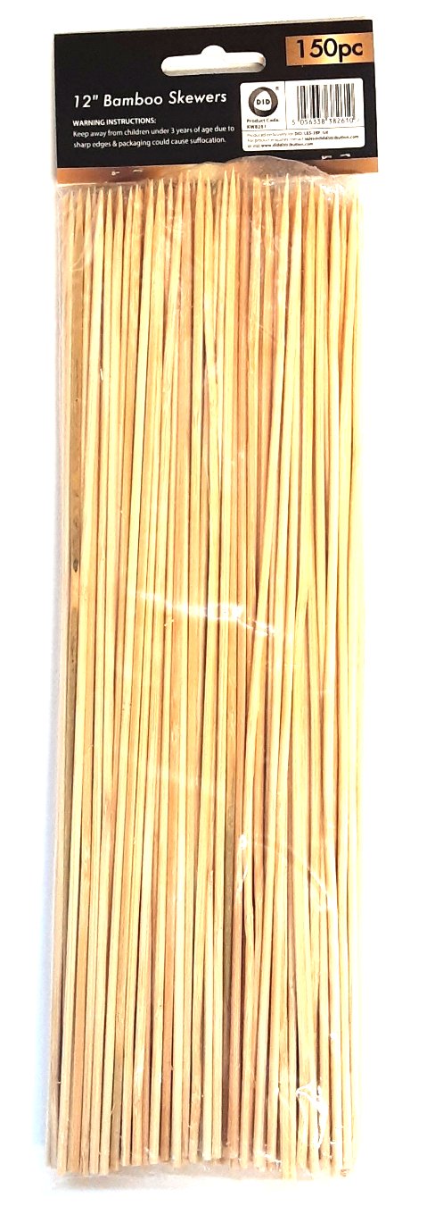 DID Bamboo Skewers 12" 150 pcs