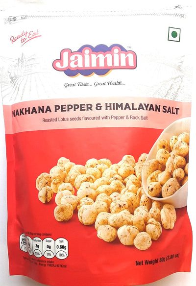 Jaimin Phool Makhana Pepper & Himalayan Salt 80g