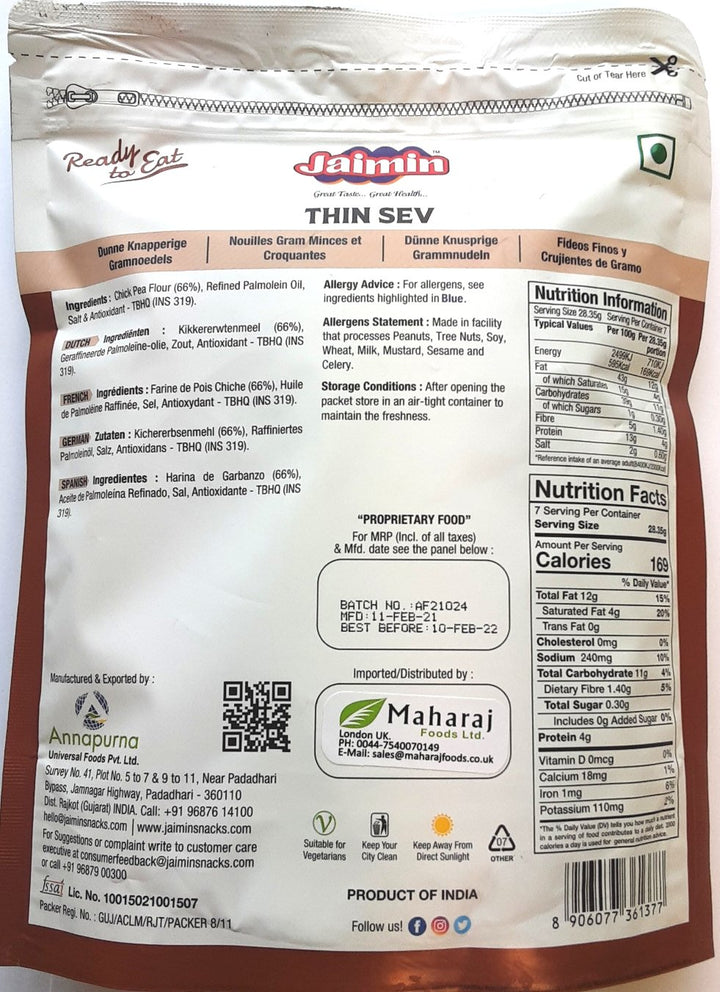 Jaimin Sev Thin 200g - ExoticEstore