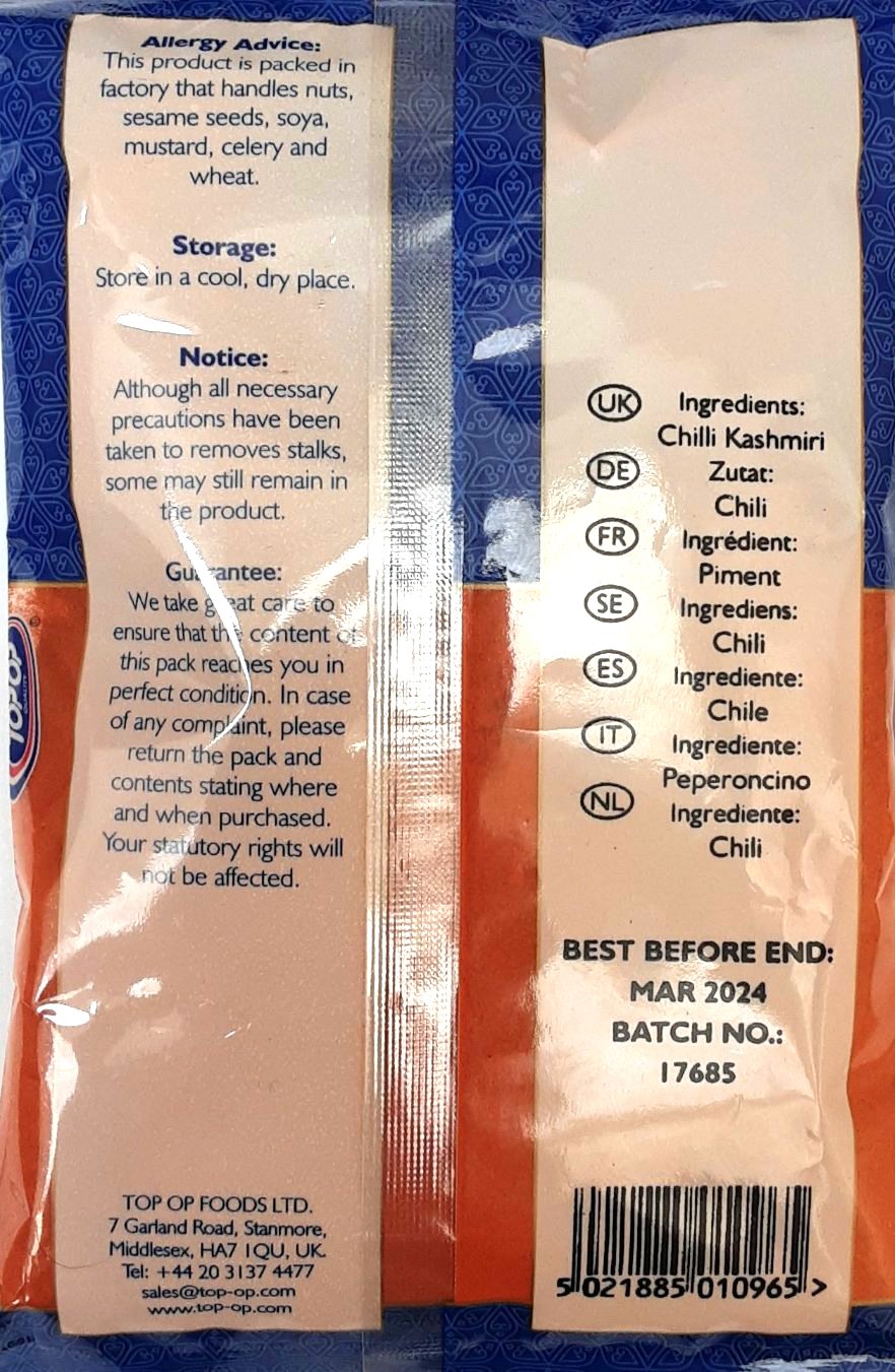 Top Op Chilli Powder Kashmiri 100g