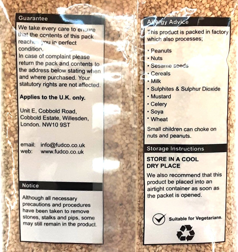 Fudco Till Sesame Seeds Natural 400g
