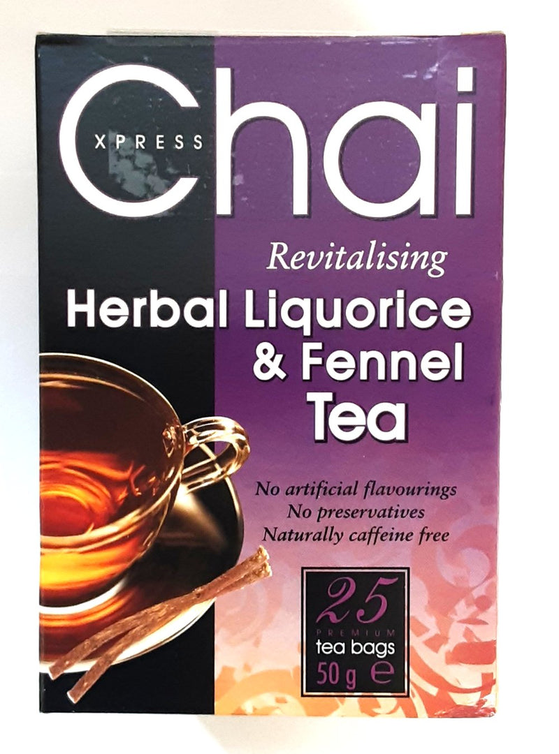 Chai Express Herbal Liquorice & Fennel Tea 25 Tea Bags