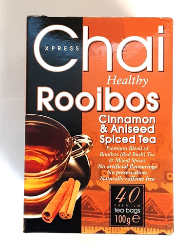 Chai Express Rooibos Cinnamon & Aniseed Spiced Tea 40 Tea Bags