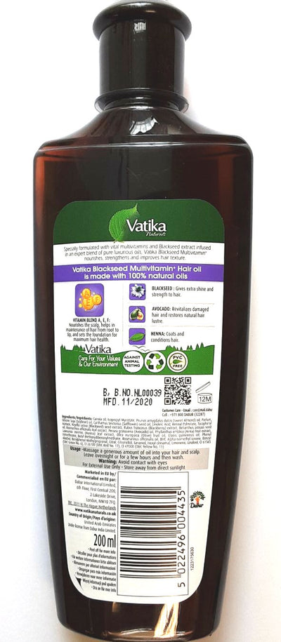 Vatika Blackseed Multivitamin Hair Oil 200ml