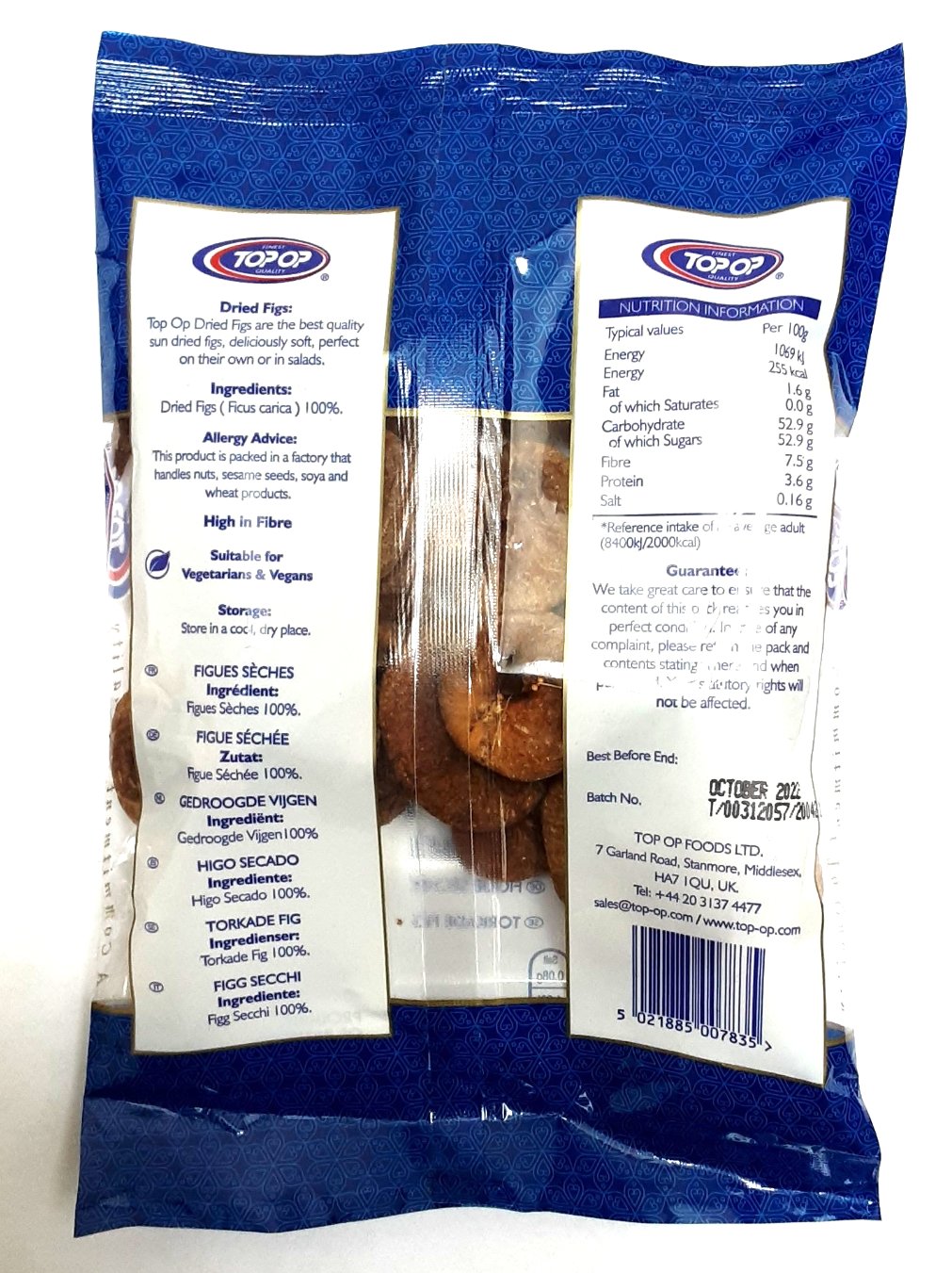 Top Op Dried Figs Anjeer 250g - ExoticEstore