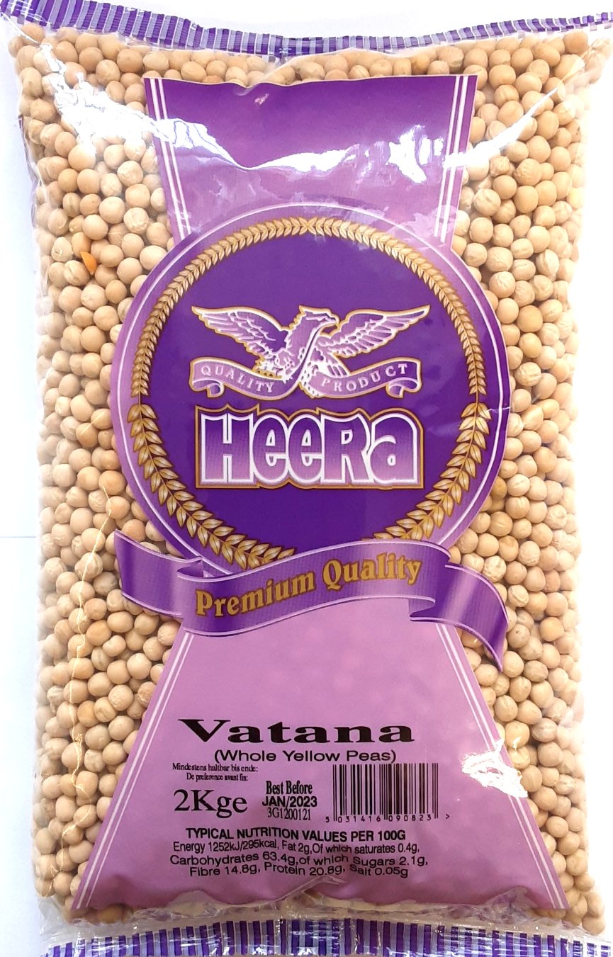 Heera Whole Yellow Peas Vatana 2kg - ExoticEstore