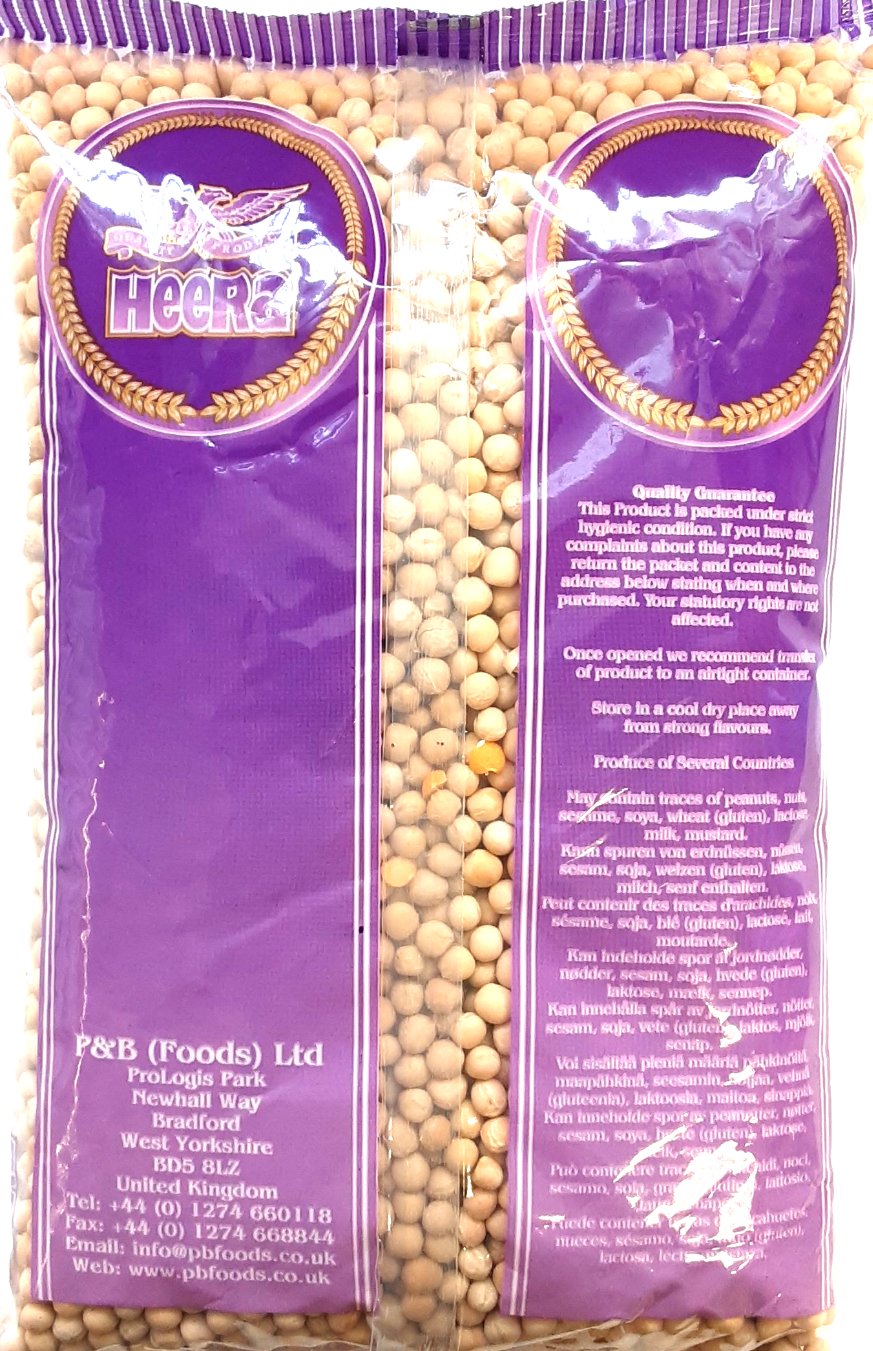 Heera Whole Yellow Peas Vatana 2kg - ExoticEstore