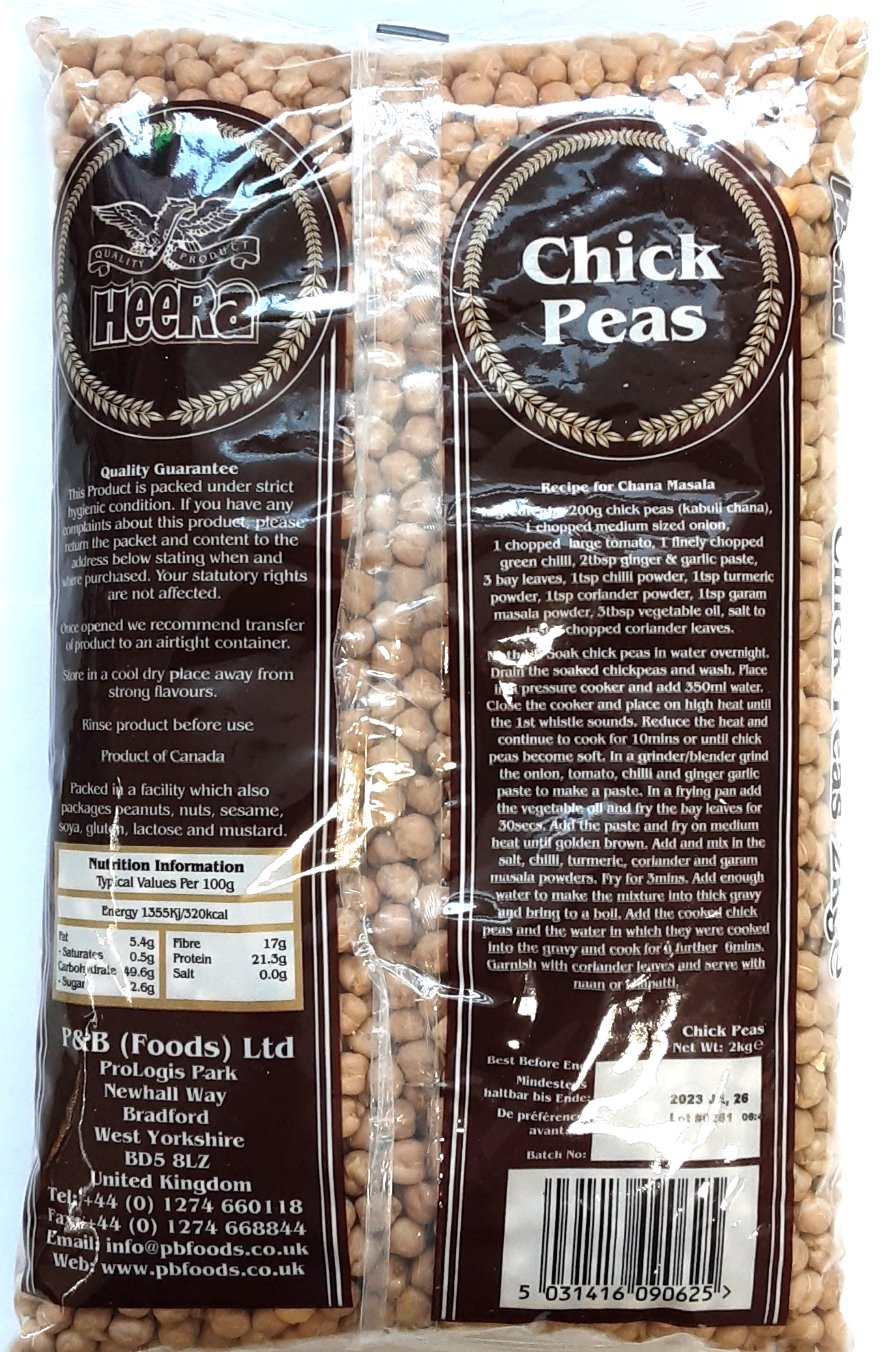 Heera Chick Peas White Chana 2kg
