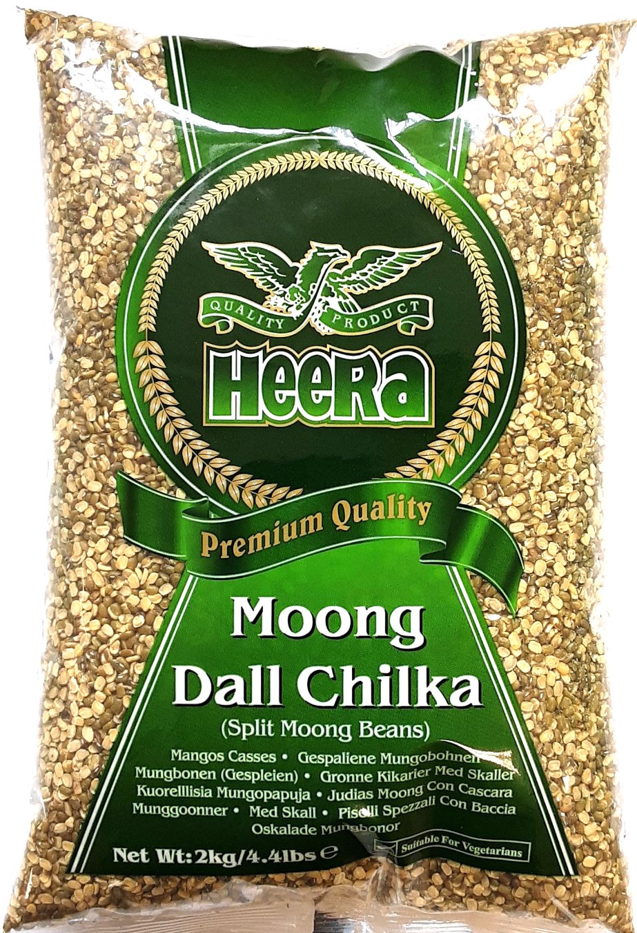 Heera Lentils Mung Dall Chilka Split Moong Beans 2kg - ExoticEstore