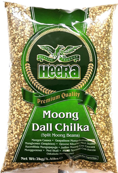 Heera Mung Dall Chilka Split Moong Beans 2kg