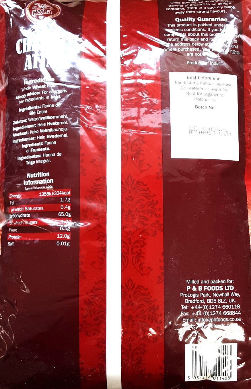 Heera Flour Whole Wheat Chakki Atta 10kg