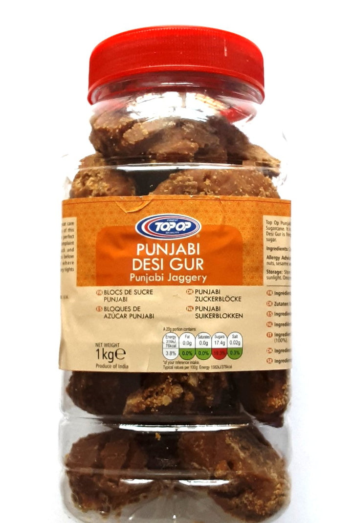 Top Op Jaggery Punjabi Desi Pesi Gur 1kg