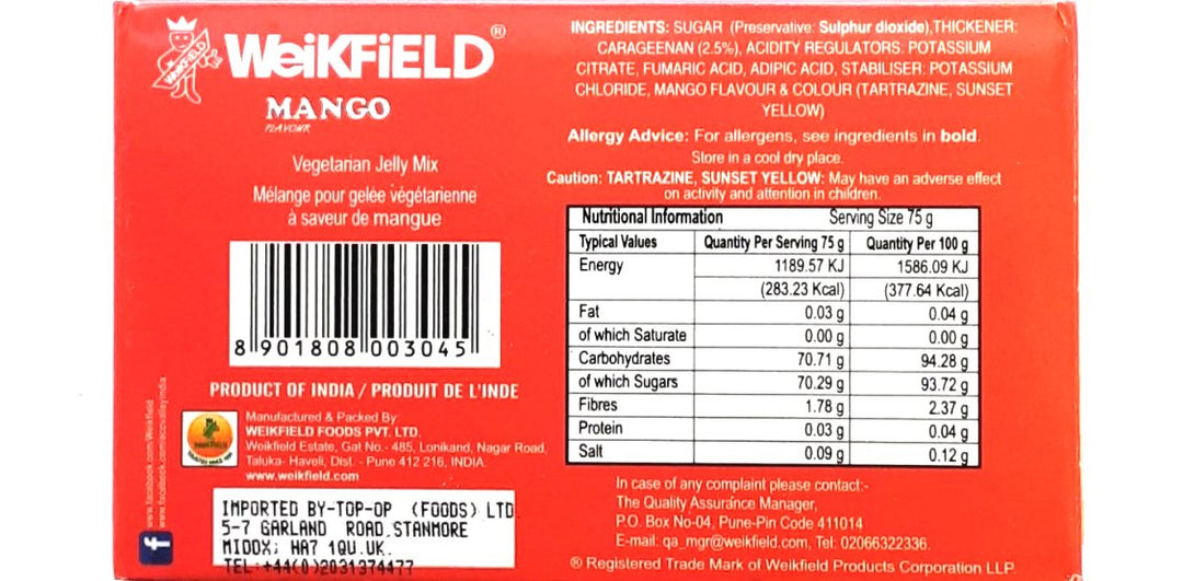 Weikfield Jelly Crystals Mango 100% Vegetarian 75g