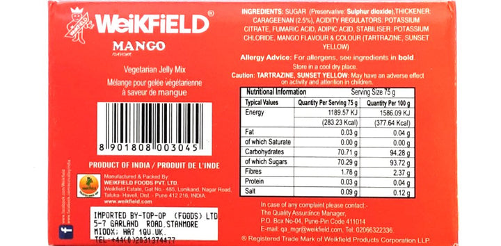 Weikfield Jelly Crystals Mango 100% Vegetarian 75g