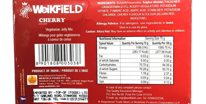 Weikfield Jelly Crystals Cherry 100% Vegetarian 75g