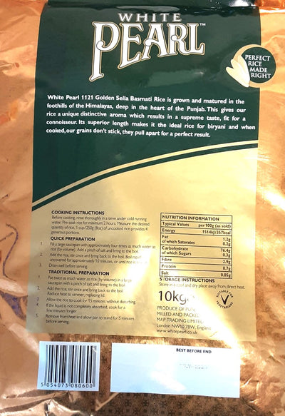 White Pearl Rice Basmati Golden Sella 10kg