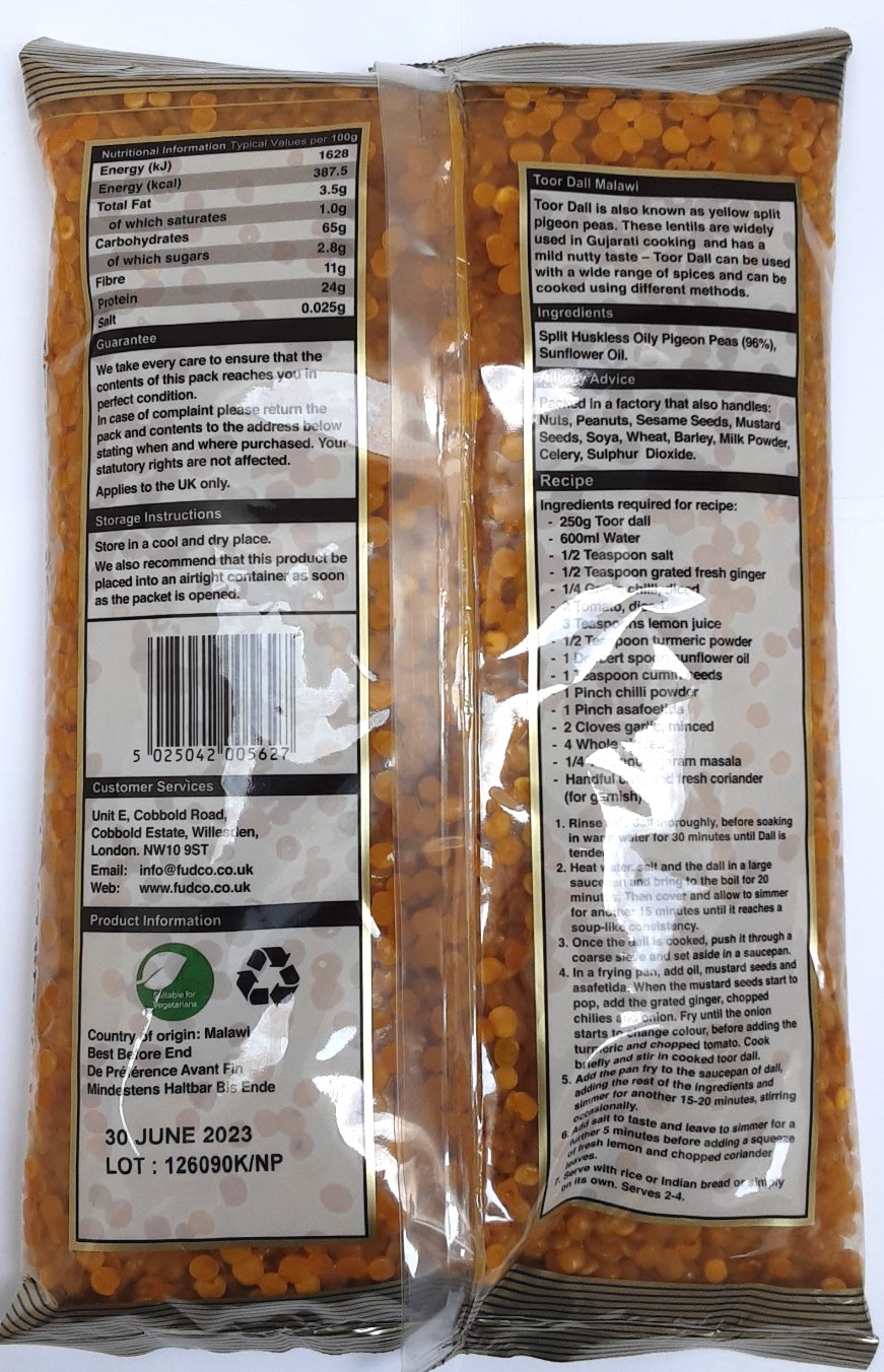 Fudco Toor Dall Malwai 1.5kg