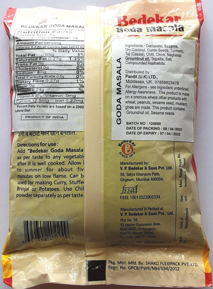 Bedekar Goda Masala 100g