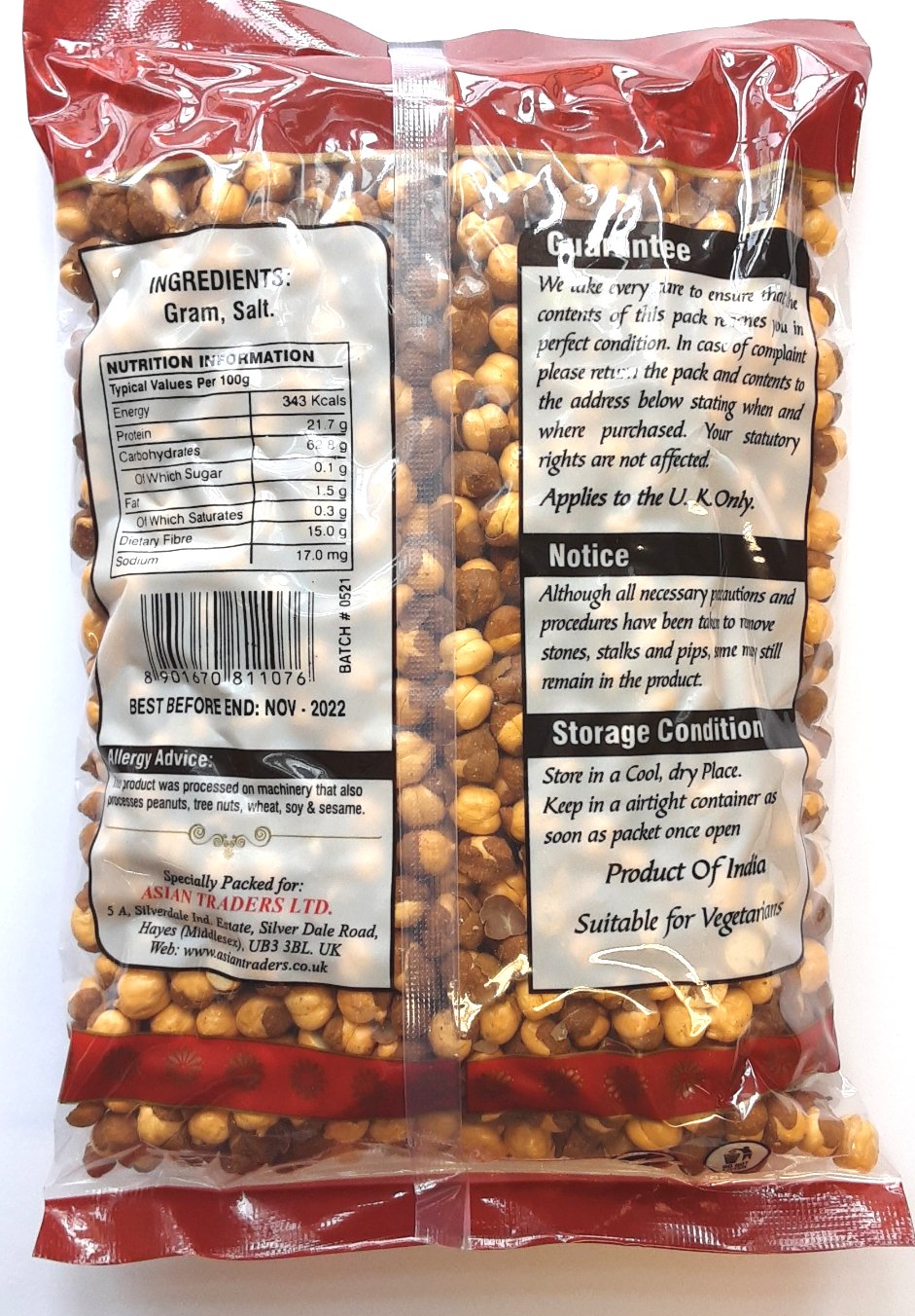Saras Chana Salted Roasted 300g