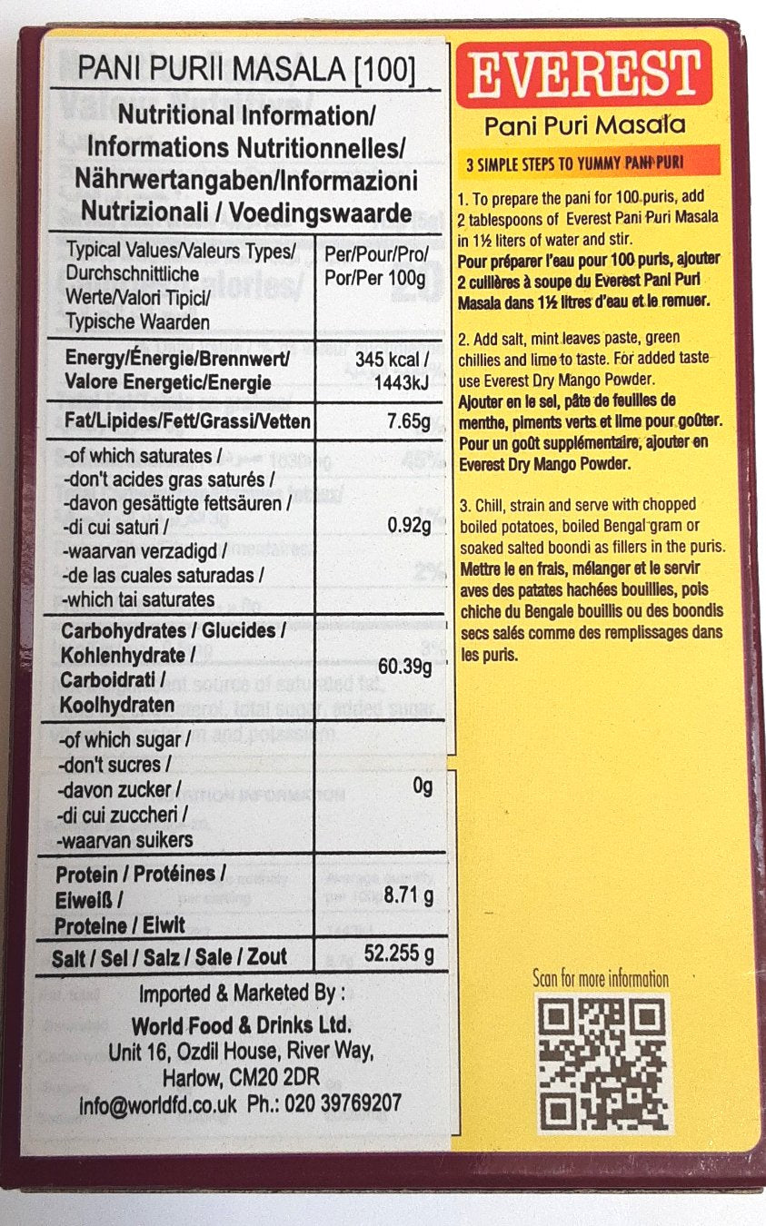 Everest Pani Puri Masala 100g - ExoticEstore