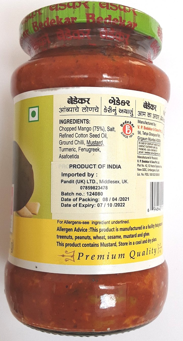 Bedekar Pickle Mango 400g