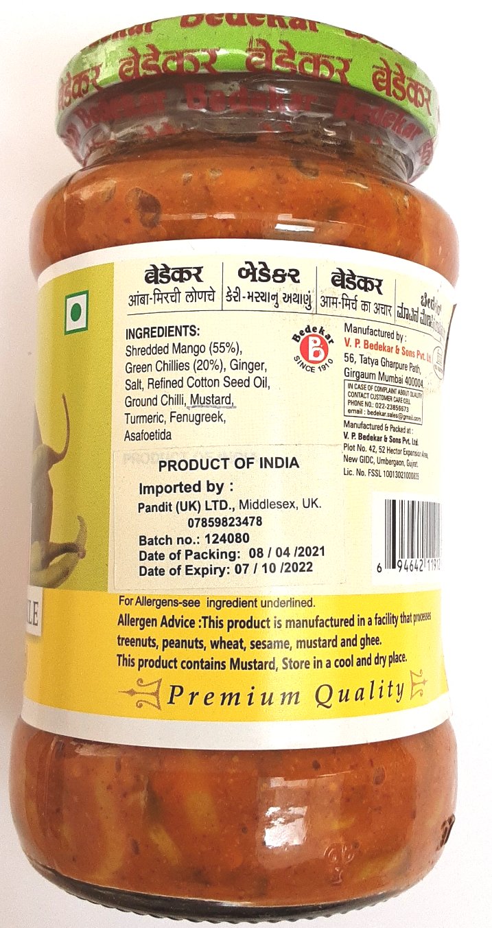 Bedekar Pickle Mango Chilli 400g