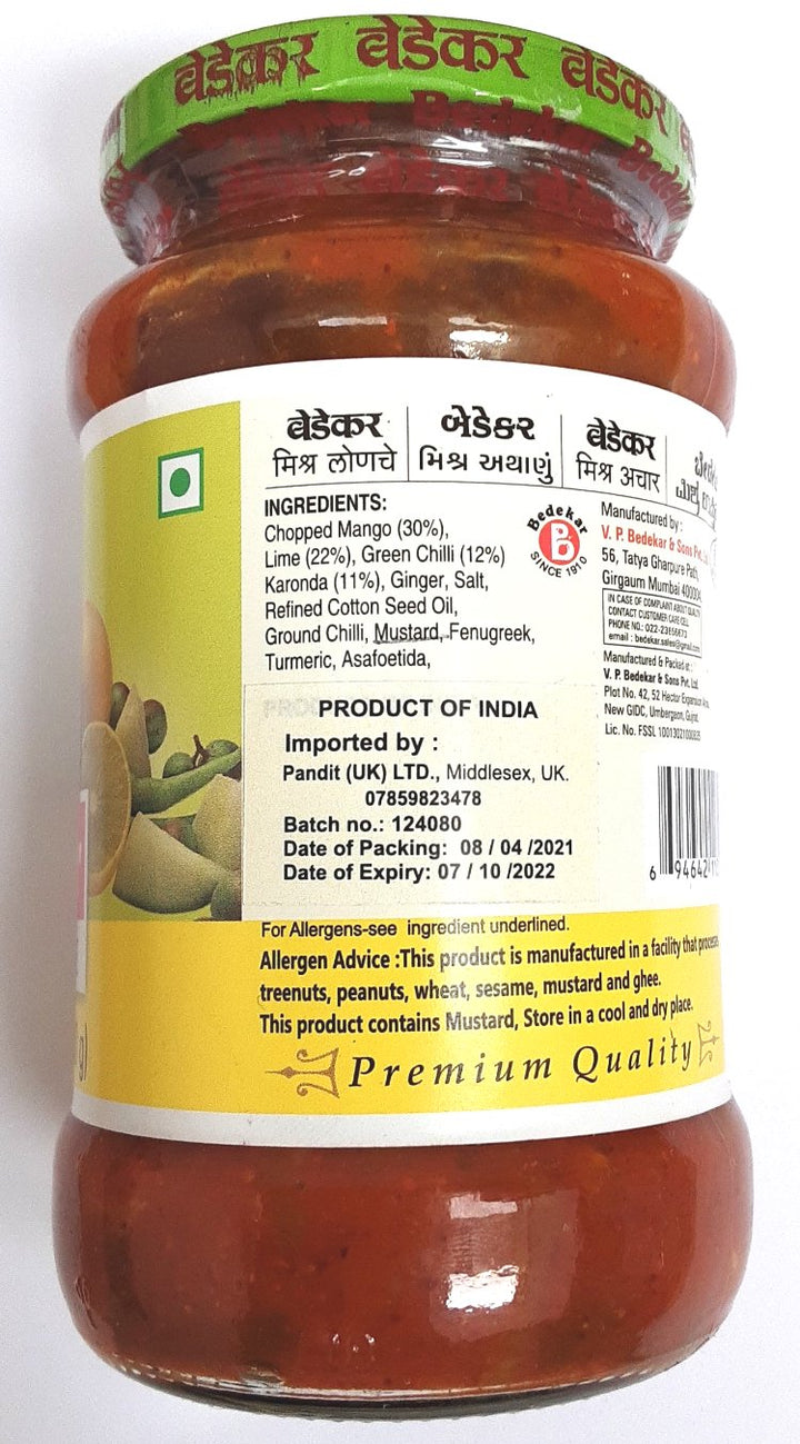 Bedekar Pickle Mixed 400g - ExoticEstore