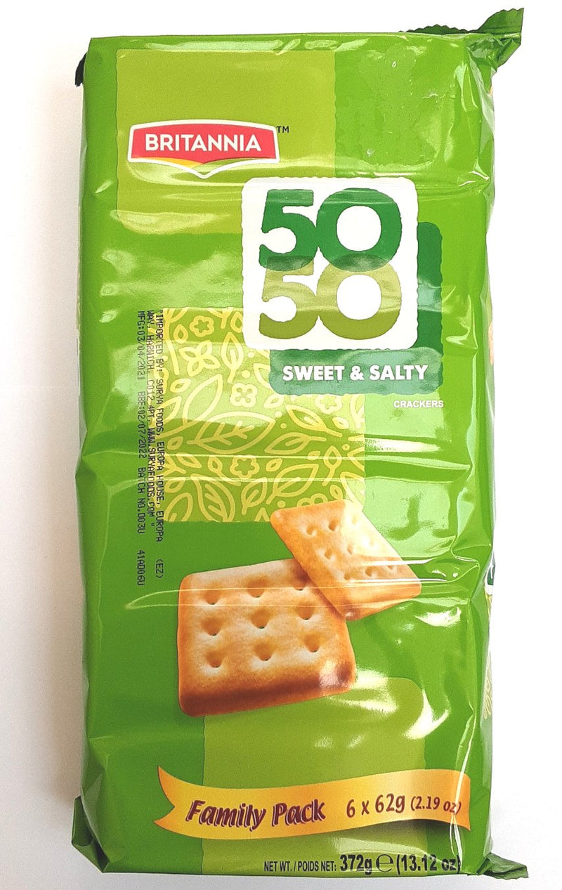 Britannia 50 50 Sweet & Salty Crackers 6 x 62g