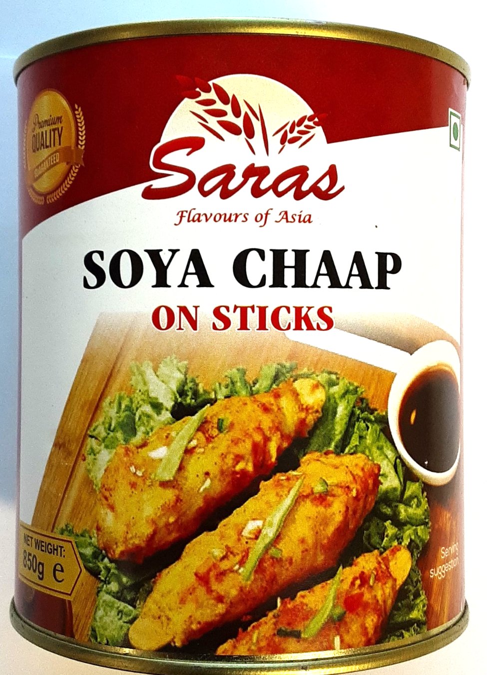 Saras Soya Chaap On Sticks 850g - ExoticEstore