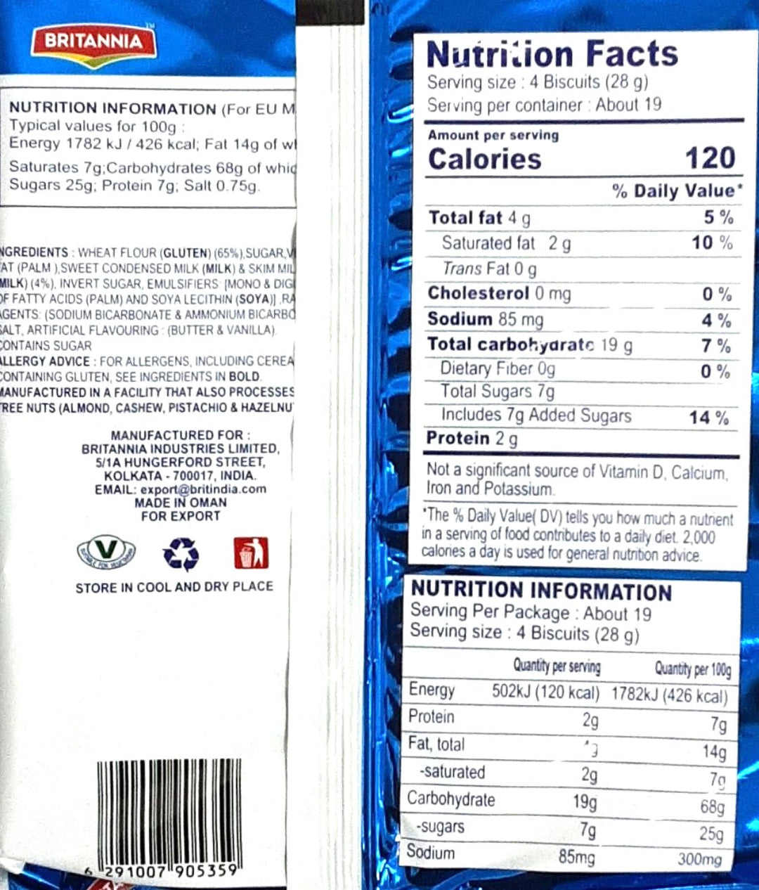 Britannia Biscuits Milk Bikis 6x90g PM