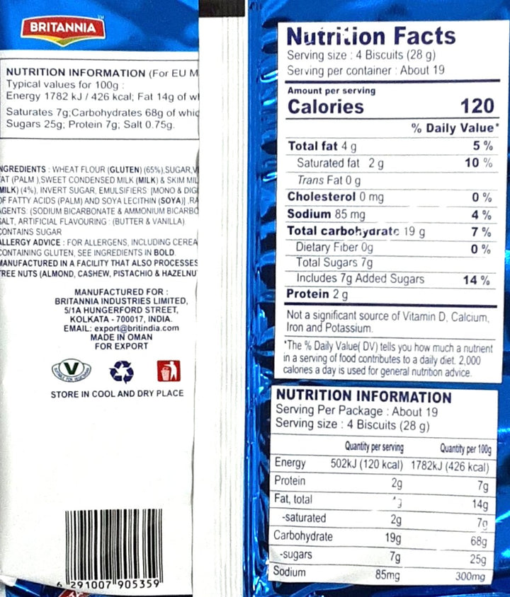 Britannia Biscuits Milk Bikis 6x90g PM