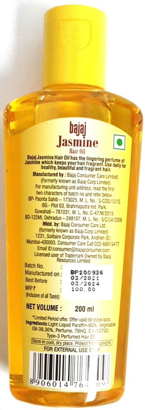 Bajaj Jasmine Chameli Hair Oil 200ml