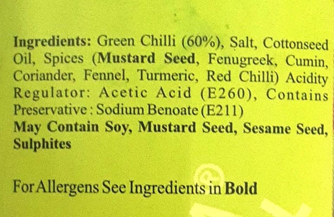 Pachranga Pickle Green Chilli In Oil 800g