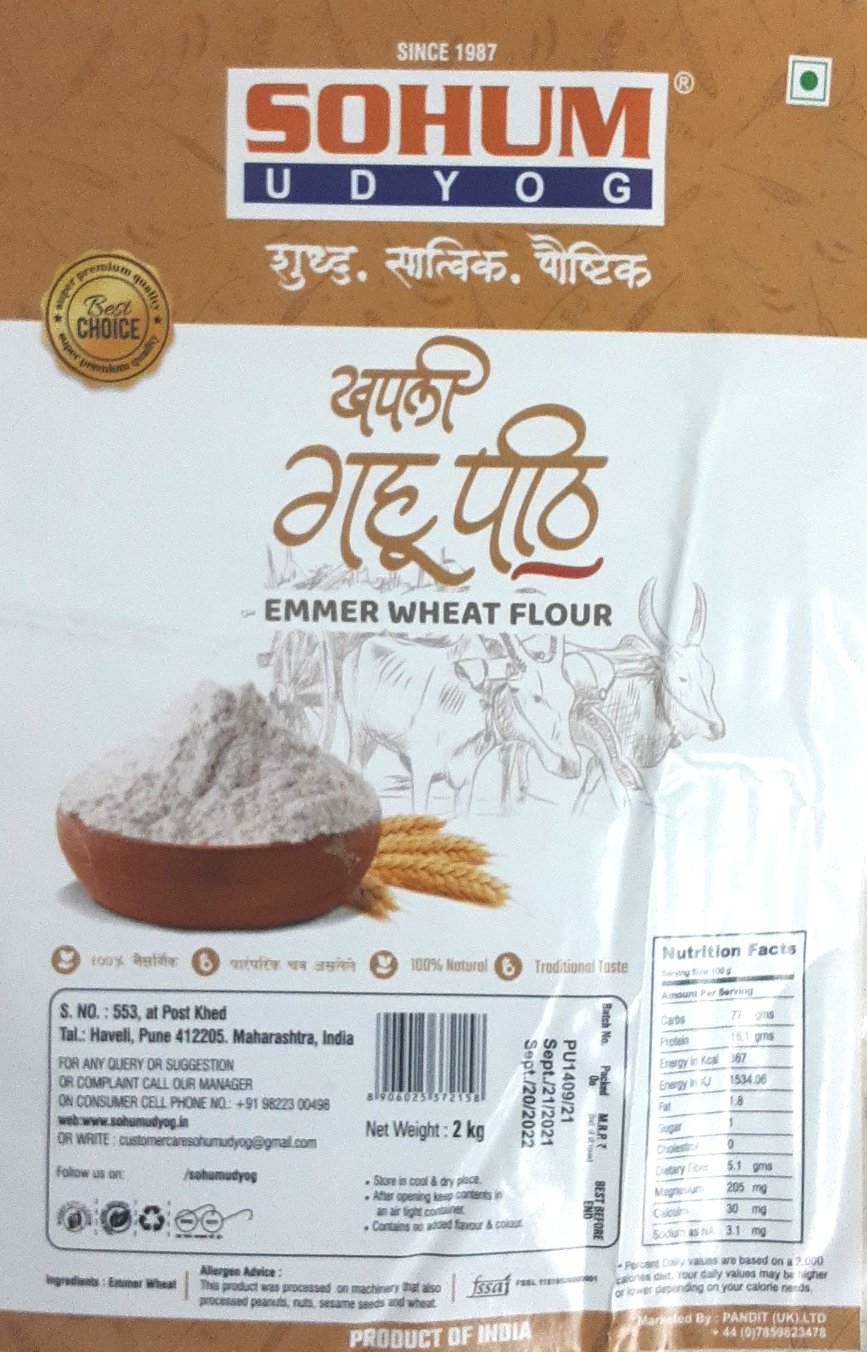 Sohum Khapli Gahu Atta 2kg
