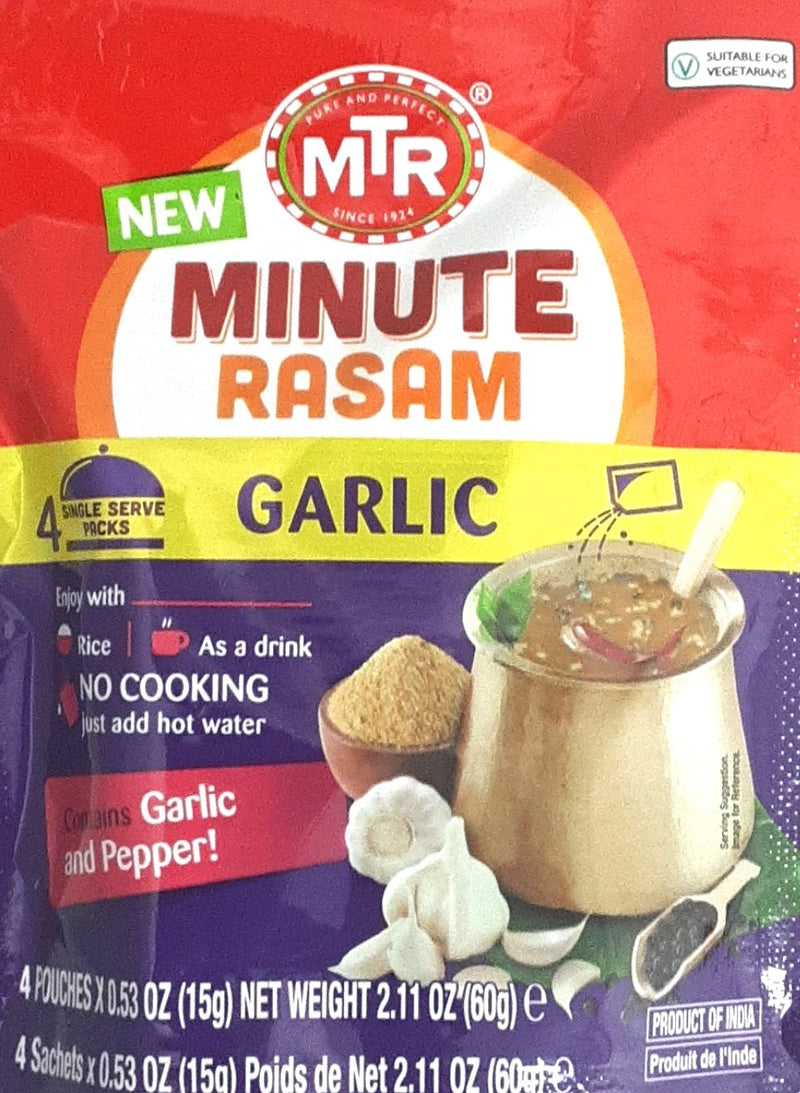 MTR Rasam Garlic Minute Cooking 4 x 15g Sachets